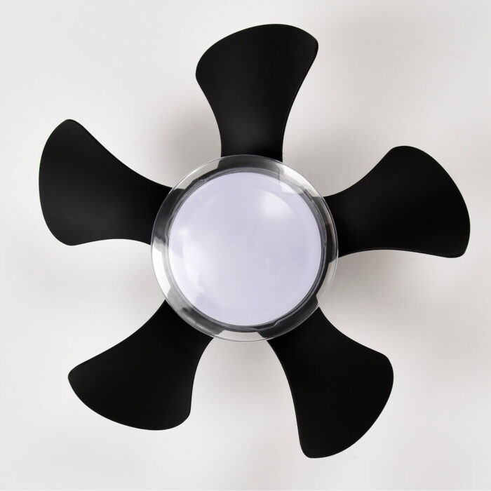 Black Flush Mount Ceiling Fan With Light