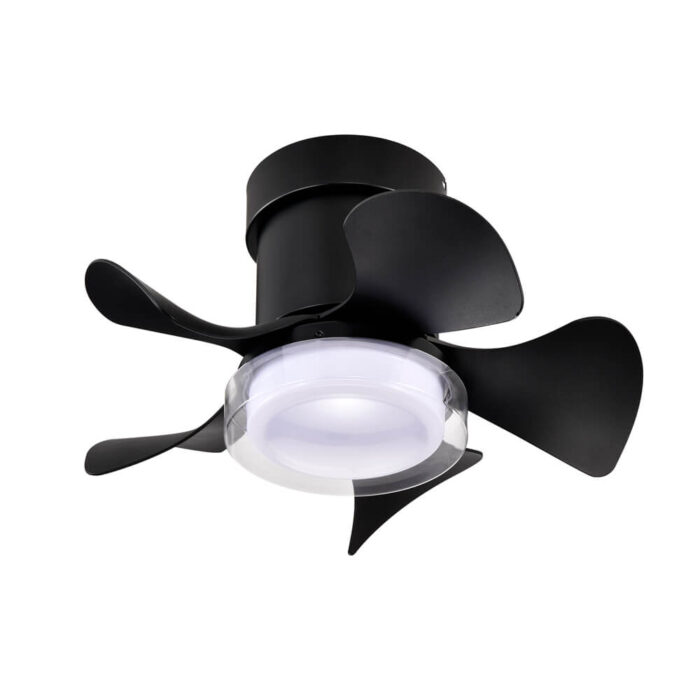 Black Flush Mount Ceiling Fan With Light