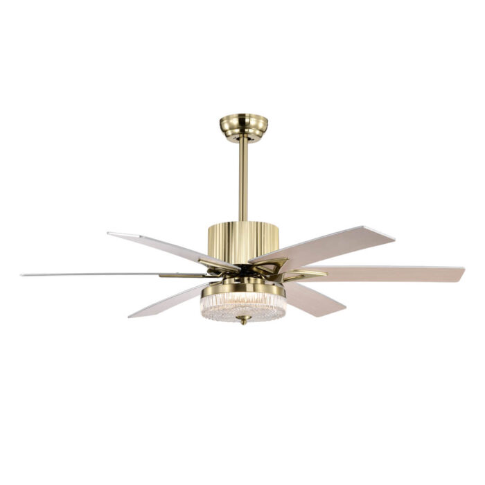 Rose Gold Modern Farmhouse Ceiling Fan With Light